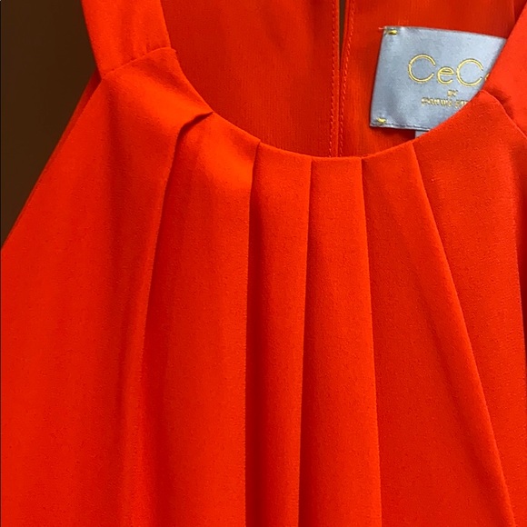 Orange trapeze dress - Picture 3 of 4